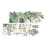 Décoration d'autocollant mural - le papier peint végétal semble très créatif et naturel, ajoutant une touche naturelle à la décoration de votre maison, autocollant mural à feuilles