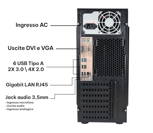 Phoenix PC Desktop- Pc Processore i5 6° - Ram 16 gb - Ssd 240 Gb -Windows 11- Office 2021 - Wifi- - PC Desktop - Immagine 2