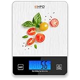 TARA FÁCILMENTE - La función de TARE (Tara) permite reiniciar el peso actual de la balanza a cero, lo que facilita el cálculo del peso neto de los ingredientes (resta automáticamente el peso del recipiente para calcular el peso de los ingredientes que se introducen en él), manteniendo una precisión de hasta 1 gramo. Adecuado tanto para ingredientes secos como líquidos.