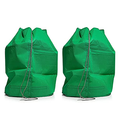 TECHNIGART Winterschutz Pflanzentopf-Schutz wetterbeständig, leicht zu schließen, Verschiedene Größen im praktischen 2tlg. Vorteilspack, Wiederverwendbar UV-beständig (50cm x 70cm) Cover