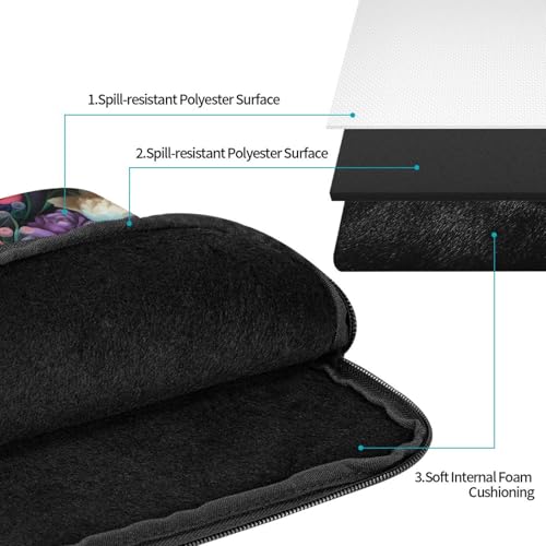 Paper Cut Flowers Laptop Sleeve Case 15 Inch Suitable For Notebook Computer Tablet Traveling Carrying Simple Case3