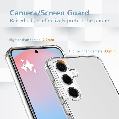 Image of NISHTECH for Samsung Galaxy S24FE 5G Premium Transparent Hybrid Soft Slim Dust Proof Back Case Cover with Camera Protection