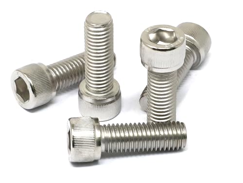 Image of iexcell 5 Pcs M12 x 35mm Thread Pitch 1.75 mm Stainless Steel 304 Hex Socket Head Cap Screws Bolts Kit