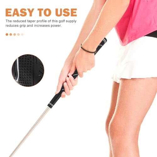 Sosoport 安定した滑り止め性能 用ゴルフグリップ ブラック ゴルフクラブ用ラバー製グリップ 初心者向け練習用 軽量で持ち運びやすい