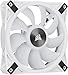 Corsair QL Series, iCUE QL120 RGB, 120mm RGB LED PWM White Fan, Single Fan