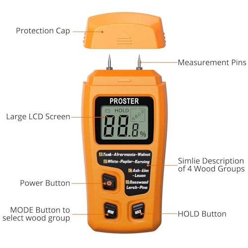 Proster PST050 Wood Moisture Meter - Digital Moisture Detector Moisture Tester thumb #1