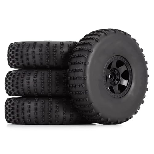 Neumáticos Coche RC para Axial para SCX10 para Wraith 90018 para RR10 para Bomber para RBX10 Plástico 2.2 "Beadlock para Buggy Bully Llanta Y Neumáticos Comp RC Crawler(Black)