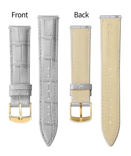 Image of BINLUN Leather Watch Band Genuine Calfskin Replacement Watch Strap Quick Release Crocodile Pattern 10 Colors 13 Sizes for Men Women(10mm,12mm,14mm,16mm,17mm,18mm,19mm,20mm,21mm,22mm,23mm,24mm)
