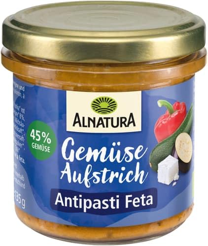 Alnatura Bio Gemüseaufstrich Antipasti Feta 135 g