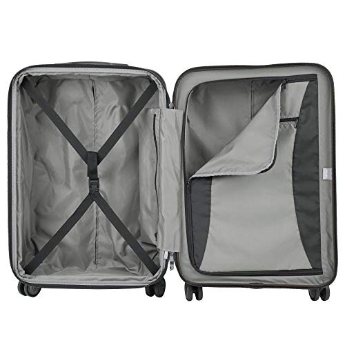 Image of DELSEY PARIS Titanium Hardside Expandable Luggage with Spinner Wheels, Black, Carry-On 19 Inch
