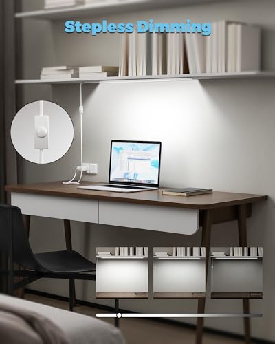 Image of ASOKO 24 inch Plug-in Under Cabinet Lighting, Cool White Workbench Bar