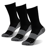 FOOTPLUS 3 Pairs Copper Hiking Running Socks,Mid Calf...