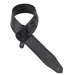 Walker & Williams F-21 Extra Large Noir Gator Sangle avec gant Cuir rembourré dos - Les Beatles, Paul McCartney, John Lennon, RIngo Starr, George Harrison Walker & Williams F-21 Extra Large Noir Gator Sangle avec gant Cuir rembourré dos – Image 5