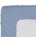 Utopia Bedding Combed Cotton Long Staple Fiber Deep Pocket Twin Fitted Sheet, Light Blue