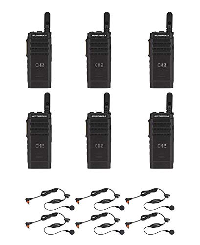 SL300-U-SC-99 UHF 403-470MHz 99 Channel 3 Watt Digital DMR Display Radio with PMLN7156 Earbud 6 Pack
