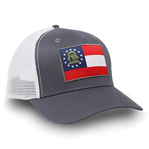Image of International Tie State Hat for Men and Women, Adjustable Snapback Trucker Baseball Cap with Embroidered Patch