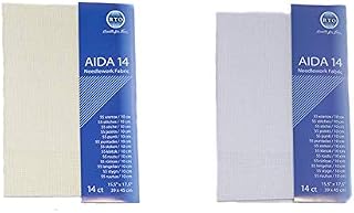 RTO Aida 14 Count Ivory 39cm x 45cm, 100% Cotton, 4x17x1 cm