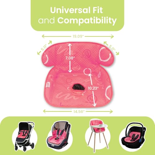 Image of Piddle Pad 2-Pack, Potty Training Car Seat Protector, Toddler Car Seat Cover & Stroller Protector, Machine Washable Waterproof Car Seat, Anti-Slip, Universal Fit (Pink)