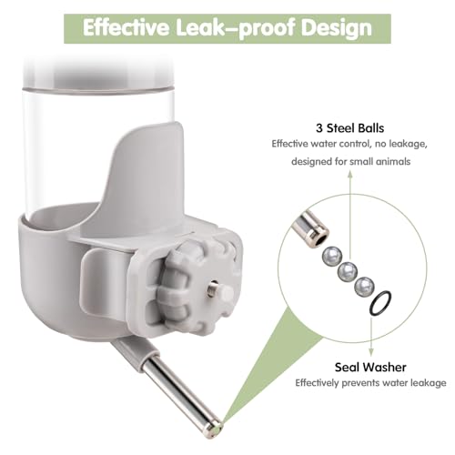 Depets MYSQ-240613 Guinea Pig Water Bottle No Drip, 12 Oz Small Animal Water Bottle For Rabbit Hamster Rat Ferret Kitten thumb #1