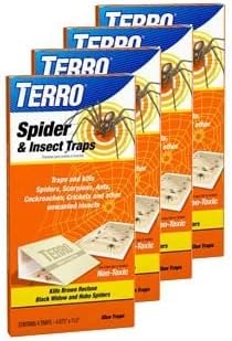 Terro 3200 Spider Traps 4 in a package, (Pack of 4, 16 Traps Total)