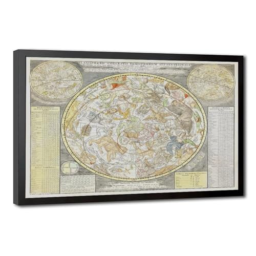 Tableau des étoiles du ciel du Nord impression sur toile premium Carel Allard