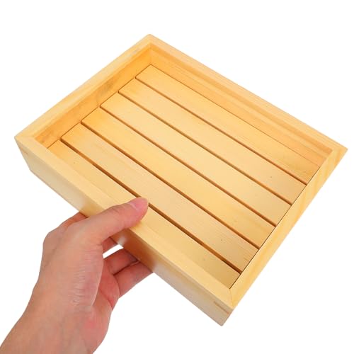 Plato rectangular de madera para sushi y sashimi miniatura 3