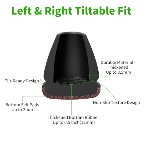 Image of 24PCS Extra Small Chair Leg Caps for Hardwood Floors Round, Fit 0.4 inch-0.55 inch