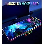 RGB Gaming Mouse Pad, Large Mousepad with Led Light, Keyboard Pad Gaming Accessories for Desk, Non-Slip Rubber Base Big Mouse Mat for Gamer, 31.5 X 11.8 Inch, Dazzling Galaxy - Image 3