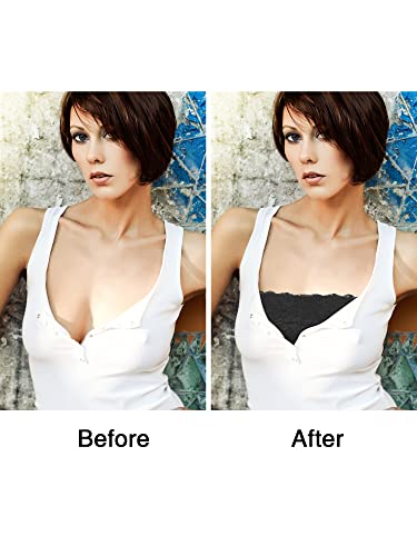 Image of Boao 3 Pieces Women's Floral Lace Tube Top Bandeau Strapless Bras Seamless Stretchy Chest Wrap