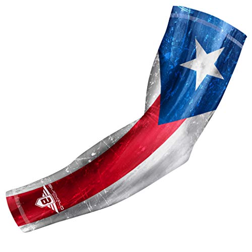 Image of Bucwild Sports USA Mexico P. R. Flag Compression Arm Sleeve - Youth - Adult - Baseball Football
