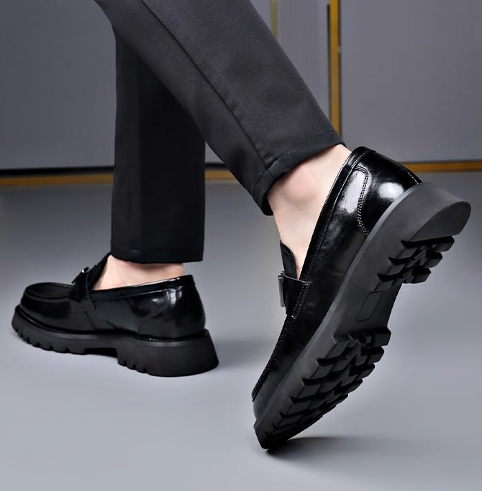 Leather Shoes Men's Classic Oxfords Modern Leather Mens Shoes Black Fashion Casual Dress Sneakers4