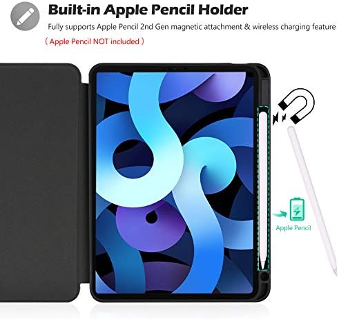 ProCase for iPad Air 5 Case 2022 / iPad Air 4 Case 2020 10.9 Inch with Pencil Holder, Slim Stand Smart Folio Protective Cover for iPad Air 10.9" 5th / 4th Generation -Navy