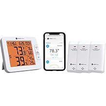 Ambient Weather WS-8482-X3 Wireless 7-Channel Internet Remote Monitoring Weather Station with Three Indoor/Outdoor Temperature & Humidity Sensors, Compatible with Alexa