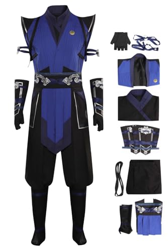 Sub-Zero Cosplay MK Costume Combat Battle Suit Samurai Fullsets Mask Adults Mens Halloween Outfits Accessories