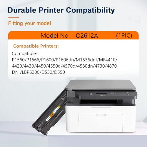 Image of INKSPOT 12A Laser Printer Cartridge Compatible with 1020, M1005, 1018, 1010, 1012, 1015, 1022, 1022N, 1022NW, 3015, 3020, 3030, 3050, 3050Z, 3052, 3055 / 12A Cartridge /Black (TN-12A 1PIC)