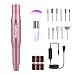 Tomight 11 in 1 Electric Nail Drill Set, Professional Portable Nail File Manicure Pedicure Tools with Nail Polish Kits, Perfect for Polishing Shape, Nail Salon, Beauty Parlor and DIY Manicure