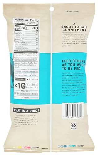 Image of EPIC Sea Salt and Vinegar Pork Rinds, Keto Friendly, Protein Snacks, 2.5 oz