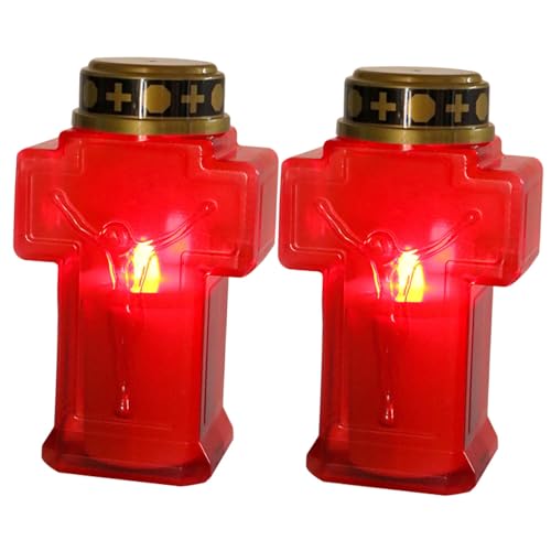 Velas LED con cruz de Jesús Toddmomy para decoración de altares religiosos y fiestas en casa