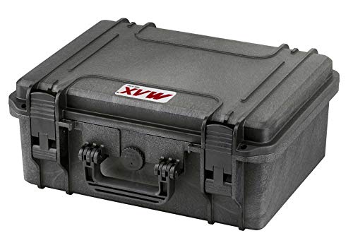 Max Cases - Valigetta Con Spugna Cubettata per Trasportare e Proteggere Apparecchiature e Materiali Sensibili, MAX380H160S, Dimensioni Interne 380 x 270 x 160 mm