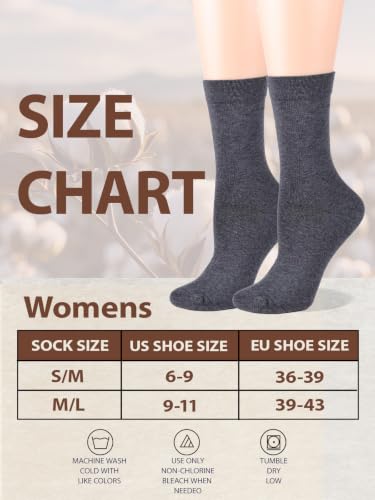 Image of COTTON DAY Women's Soft Combed Cotton Socks Seamless Toe Black White Navy