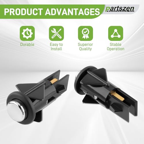 partszen Black Push Button Fuel Door Release Switch Fit for Ford Crown Victoria, Mercury Grand Marquis, Lincoln Town Car, LS Continental, Mark VIII, Marauder 1994-2006 by partszen - Image 2