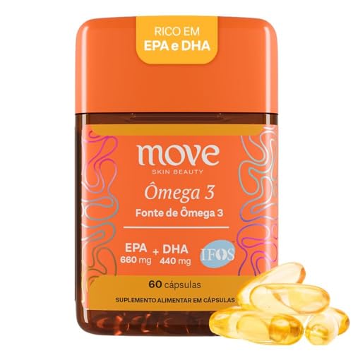 Ômega 3 Concentrado Move Skin Beauty 660 EPA 440 DHA IFOS™ 60 Cáp...