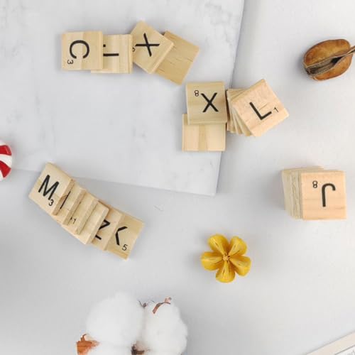 1000 piezas fichas de letras de madera para manualidades miniatura 5