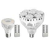 SANSI Dimmable Grow Light Bulb Full Spectrum, High PPFD 40W (600 Watt Equiv) with Remote, Auto On Off Timing 4 8 12 Hrs, Energy Saving Plant Light Bulb with E26 Base for Indoor Plants