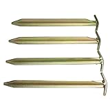 10T PEG IT T25-30SV, 4 x Camping Zelt-Hering aus Stahl T-Profil Erdnagel 25x25x300 mm Zeltnagel