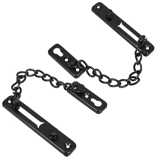Cerradura de cadena de seguridad avanzada en acero inoxidable negro con alta resistencia 2