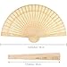 Wobe 60 Pack Sandalwood Fans Wedding Favors, Hand Held Folding Fans Wooden Openwork Personal Handheld Folding Fans for Wedding Party, Home Decorations Birthday Gift