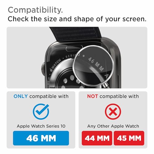 Image of [3 Pack] Flex Guard Nickel Metal Allergy Back Protector for Apple Watch Series 10 46mm || Prevent Rash Contact Dermatitis || Soft Flexible Film || Strap Sensor Protector || 2024 iWatch Back Screen Cover [Not Tempered Glass]