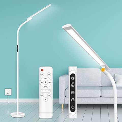 SAD Lamp, 3-in-1 SAD Light Therapy Lamp, Floor Sun Lamp Therapy Light with Remote & Touch Control & Adjustable Gooseneck for Reading/Office/Home Cover