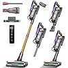 Infaebo Aspirapolvere Senza Fili, 58KPa/550W/50Min, Dotato di Contenitore da 1,8 litri e Spazzola Anti-Groviglio Scopa Elettrica Senza Fili, Utilizzabile per peli di Animali Domestici,Casa, Auto, Oro